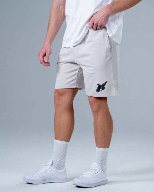 Men Oversized Cotton Shorts Sand apricot