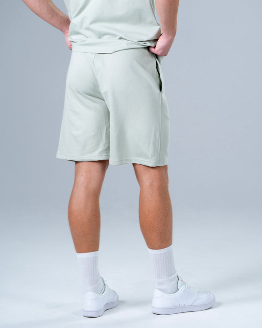 Men Oversized Cotton Shorts Mint Wave Green