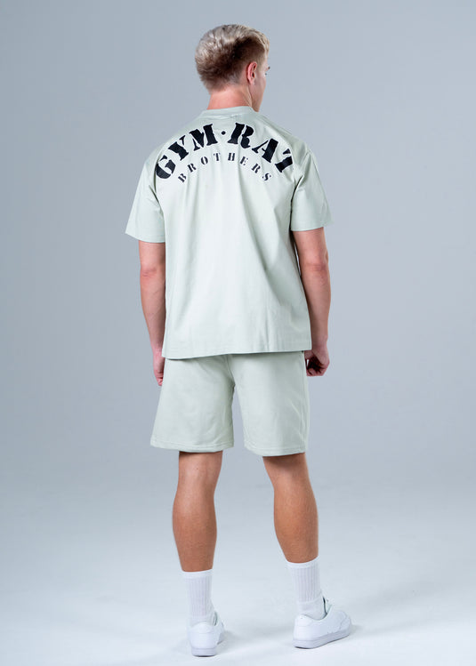 Men Oversized Cotton T-Shirt Mint Wave Green