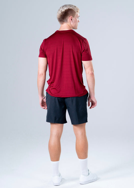 Men Muscle Fit Performance T-shirt Dark Red