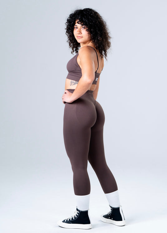 Women Scrunch Butt Lift Leggings Brown