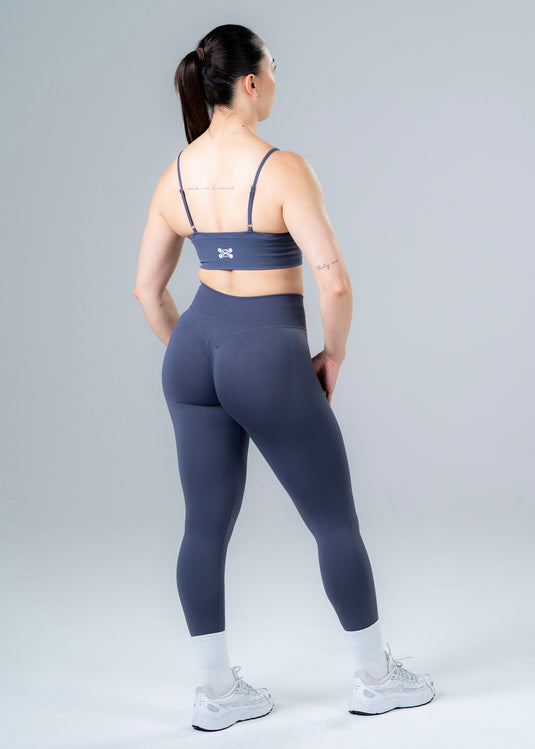 Women Seamless Knitted Classic Bra Grey