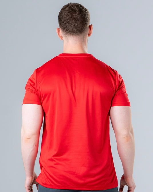 Men Breathable Performance T-shirt Red