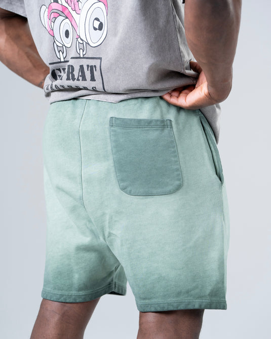Men Oversized Heavyweight Vintage Shorts Mint Wave Green