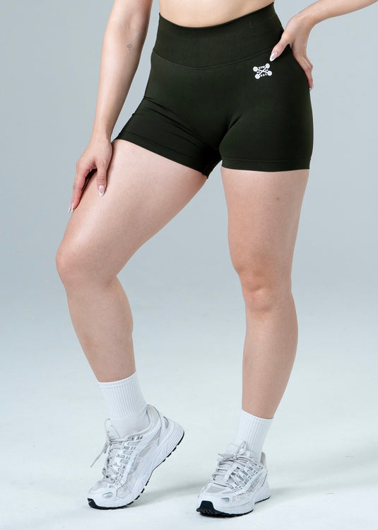 Women Scrunch Butt Lift Shorts Army Green