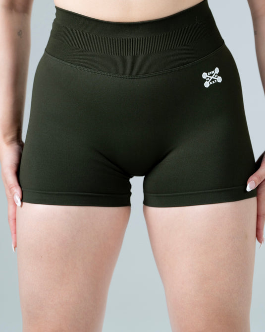 Women Scrunch Butt Lift Shorts Army Green