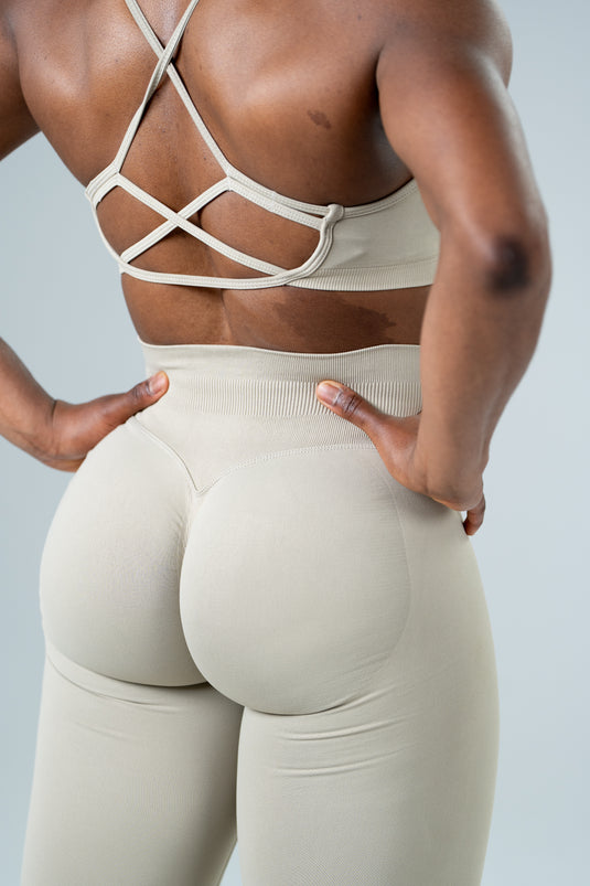 Women Scrunch Butt Lift Leggings Beige