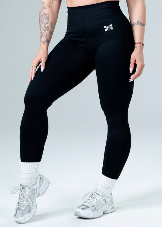 Women Seamless Sculpt Scrunch Leggings Black