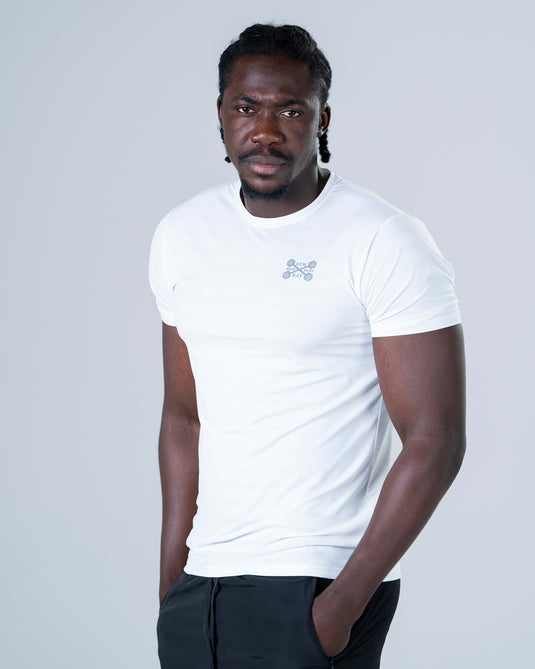 Men Dry Fit Running T-shirt White