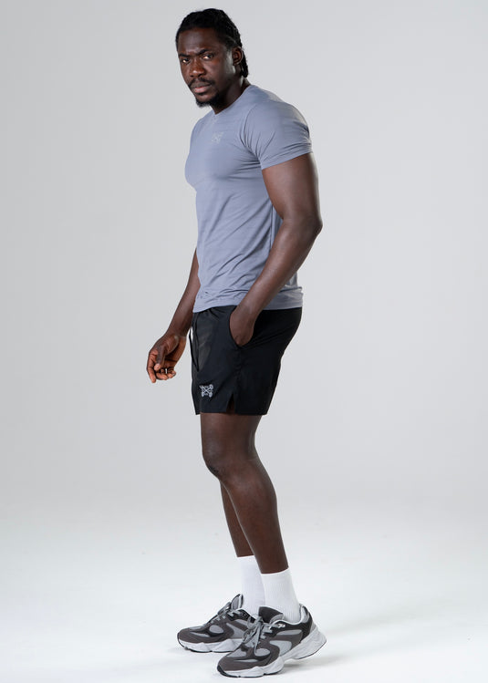 Men Dry Fit Running T-shirt Light Gray