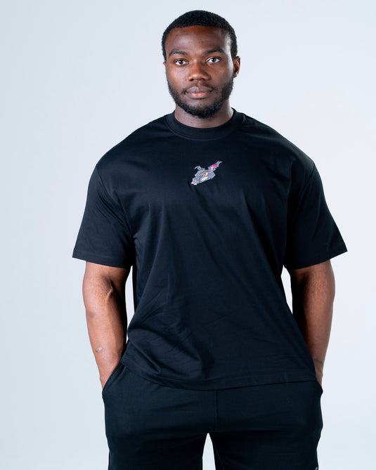 Men Oversized Cotton T-Shirt Black