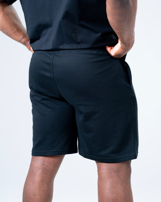 Men Oversized Cotton Shorts Black