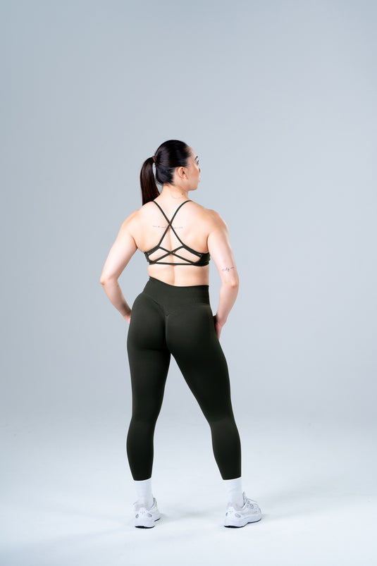 Women Scrunch Butt Lift Leggings Army Green