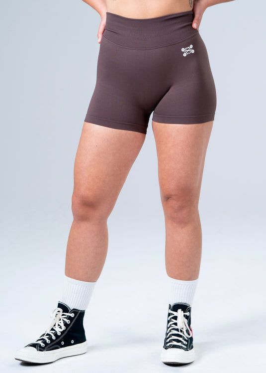 Women Scrunch Butt Lift Shorts Brown