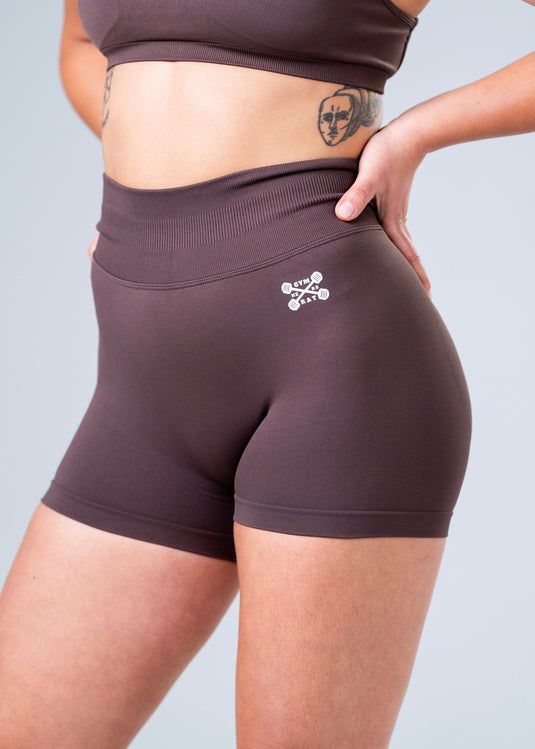 Women Scrunch Butt Lift Shorts Brown