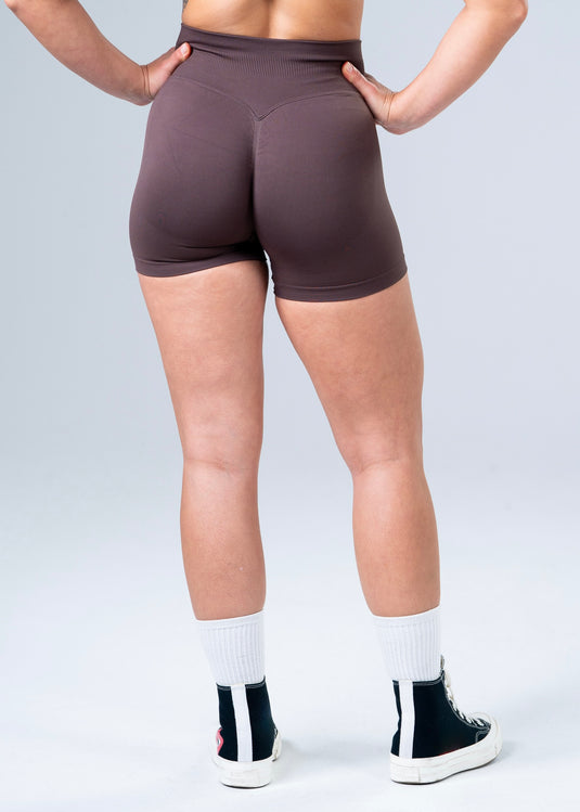 Women Scrunch Butt Lift Shorts Brown