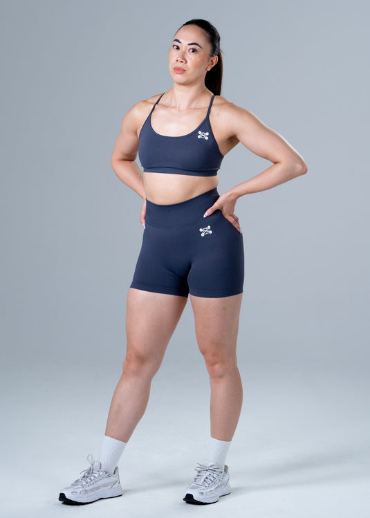 Women Scrunch Butt Lift Shorts Grey