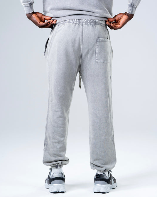 Men Oversized Heavyweight Vintage Joggers Light Gray
