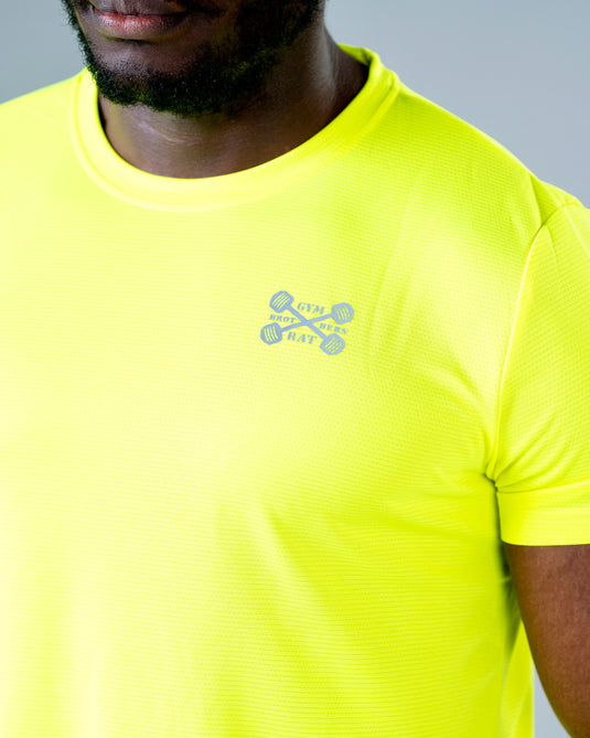 Men Breathable Performance T-shirt Volt Green