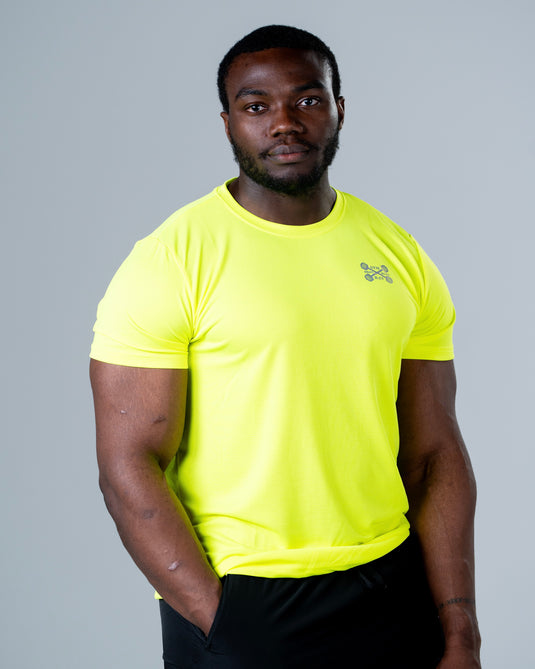 Men Breathable Performance T-shirt Volt Green