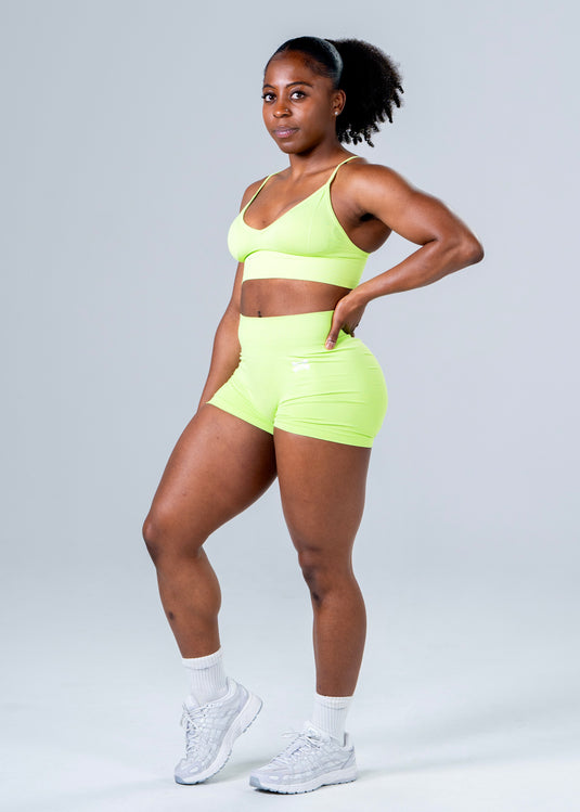 Women Scrunch Butt Lift Shorts Volt Green