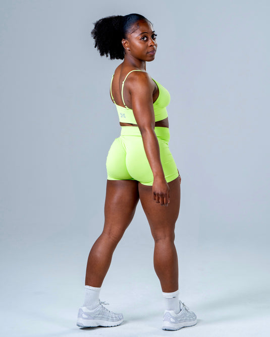 Women Scrunch Butt Lift Shorts Volt Green