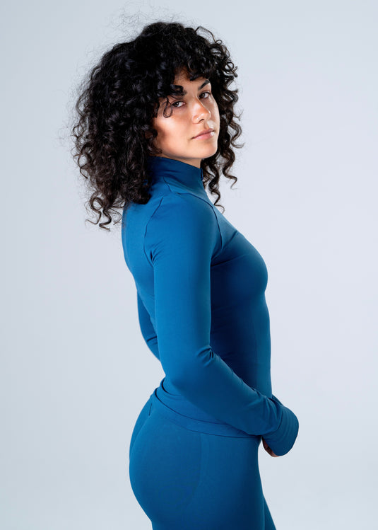 Women Perfomance Seamless Jacket Navy