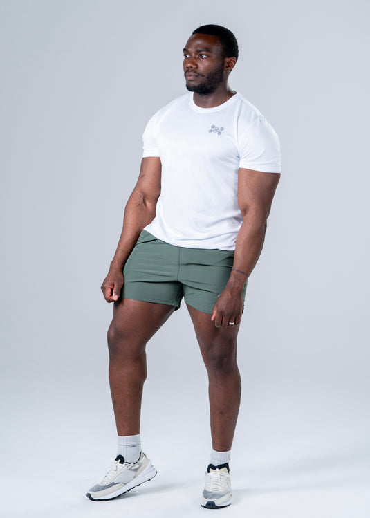 Men Running Performance Shorts Army Green