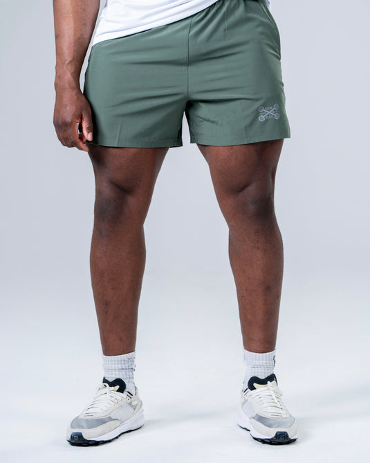 Men Running Performance Shorts Army Green