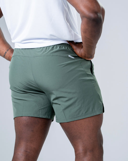 Men Running Performance Shorts Army Green