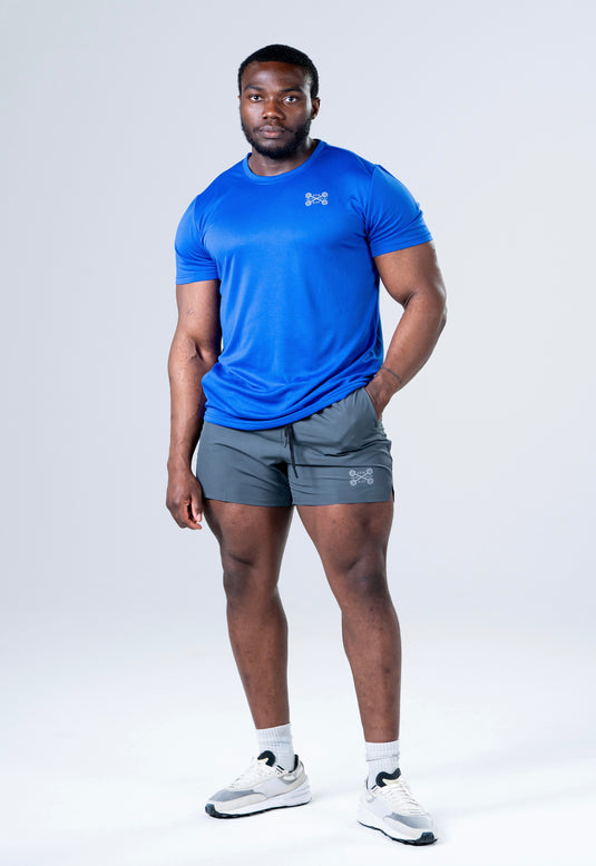 Men Breathable Performance T-shirt Blue