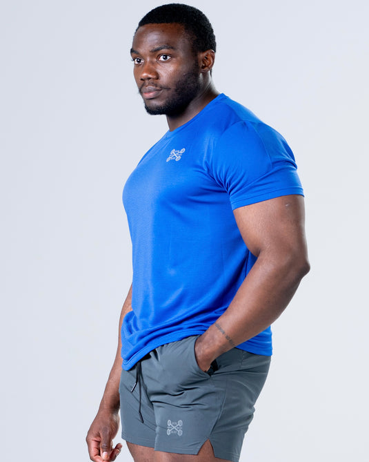 Men Breathable Performance T-shirt Blue
