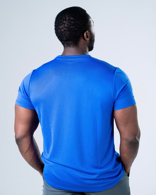 Men Breathable Performance T-shirt Blue