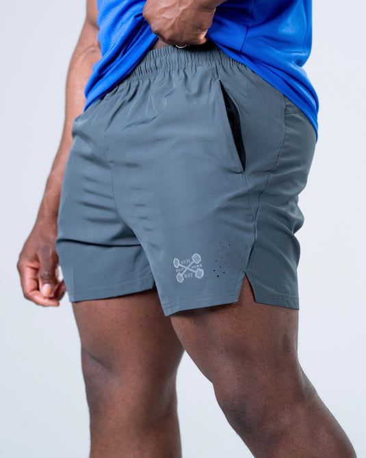 Men Running Performance Shorts Grey