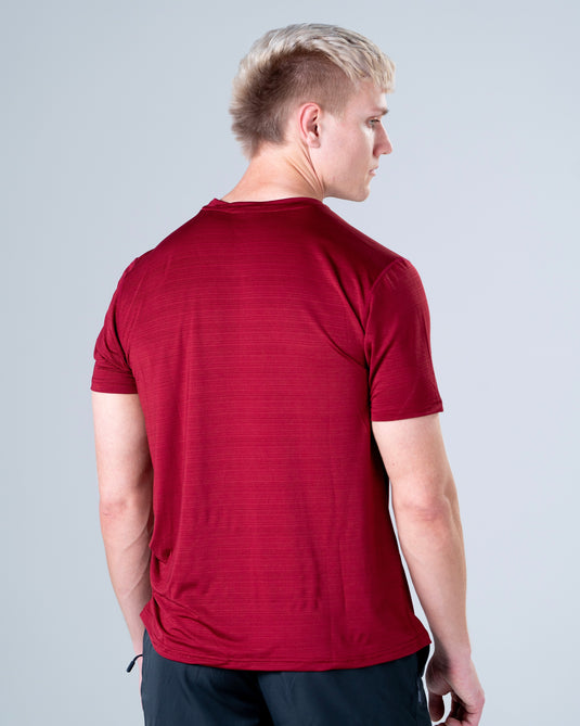 Men Muscle Fit Performance T-shirt Dark Red