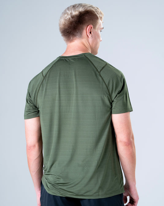 Men Muscle Fit Performance T-shirt Army Green