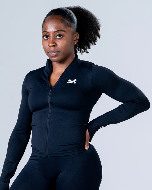 Women Perfomance Seamless Jacket Black