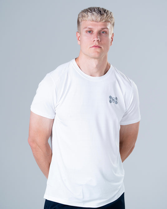 Men Muscle Fit Performance T-shirt White