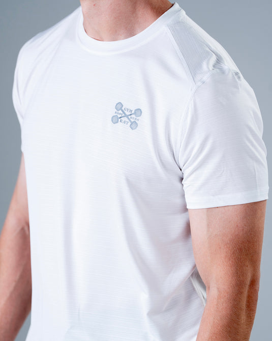 Men Muscle Fit Performance T-shirt White