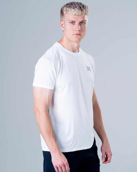 Men Muscle Fit Performance T-shirt White