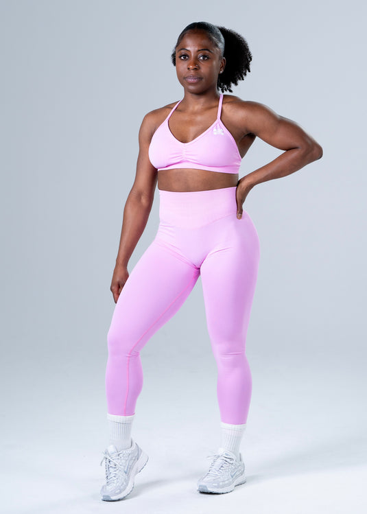 Women Seamless Adjustable Bra Light Pink