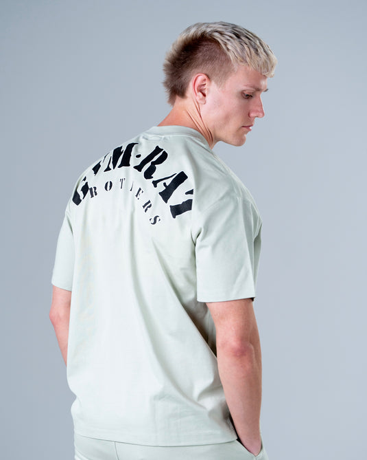 Men Oversized Cotton T-Shirt Mint Wave Green