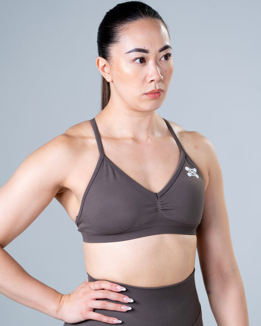 Women Seamless Adjustable Bra Khaki