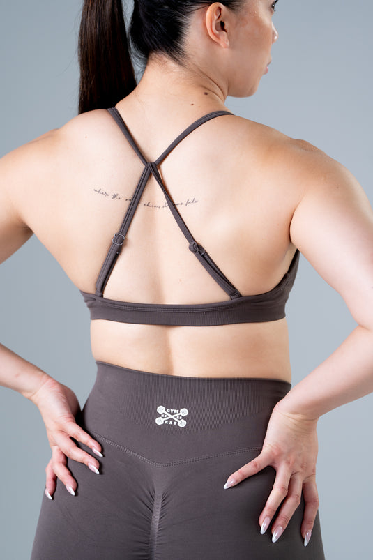 Women Seamless Adjustable Bra Khaki