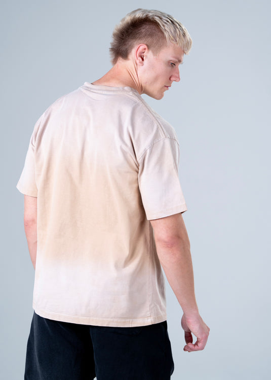 Men Oversized Heavyweight Vintage T-shirt Khaki