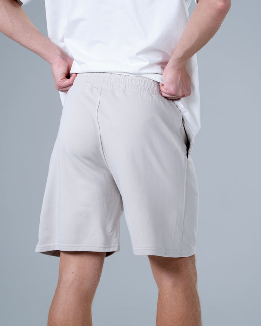 Men Oversized Cotton Shorts Sand apricot